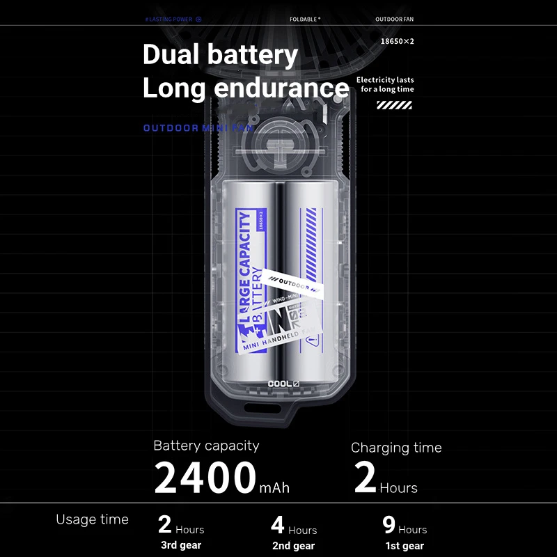 USB Aufladbare Mini Tragbare Hand Fan Luftkühlung Ventilator Für Outdoor Reise Drahtlose Faltbare Elektrische Handheld Fan 3 Getriebe