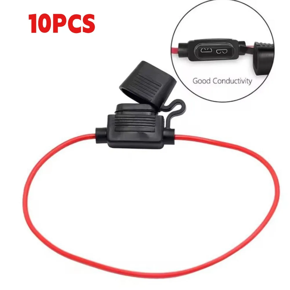 10pcs  Waterproof  Small Auto Fuse Holder 12V 20A D.C Car Blade Fuse Holder Splash-proof Box Automotive Fuse Socket