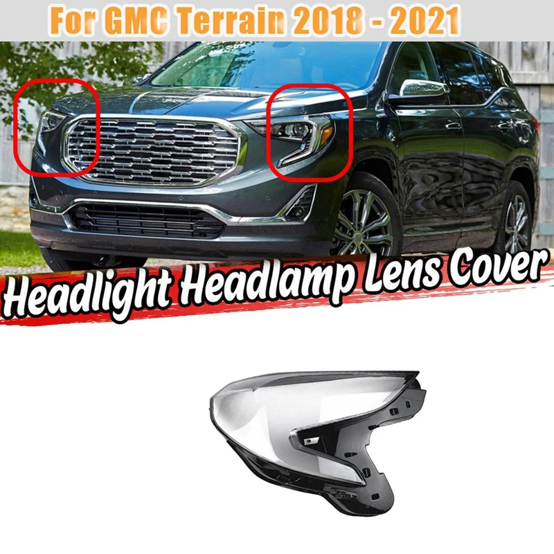 

Right Front Headlight Lens Cover For GMC Terrain 2018 2019 2020 Lampshade Head Light Lamp Glass Parts Accessories Light Shell