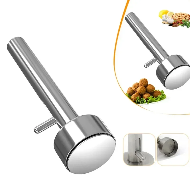 Molde para falafel de acero inoxidable, herramienta para dar forma, prensa para albóndigas antiadherente, utensilio de cocina de Oriente Medio, fácil de usar