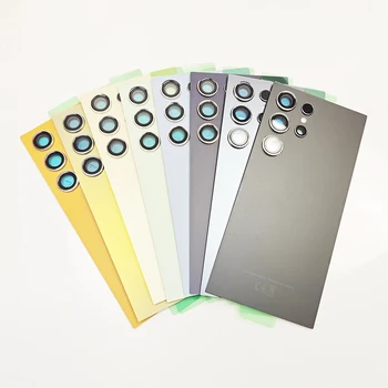 Cover posteriore in vetro per Samsung Galaxy S24 Ultra 5G, custodia rigida sostitutiva per porta posteriore, copertura alloggiamento posteriore con adesivo