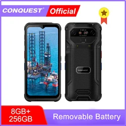 2024 nueva batería extraíble CONQUEST S26 5G red 8GB 256GB DMR walkie-talkie 5G IP68 impermeable NFC