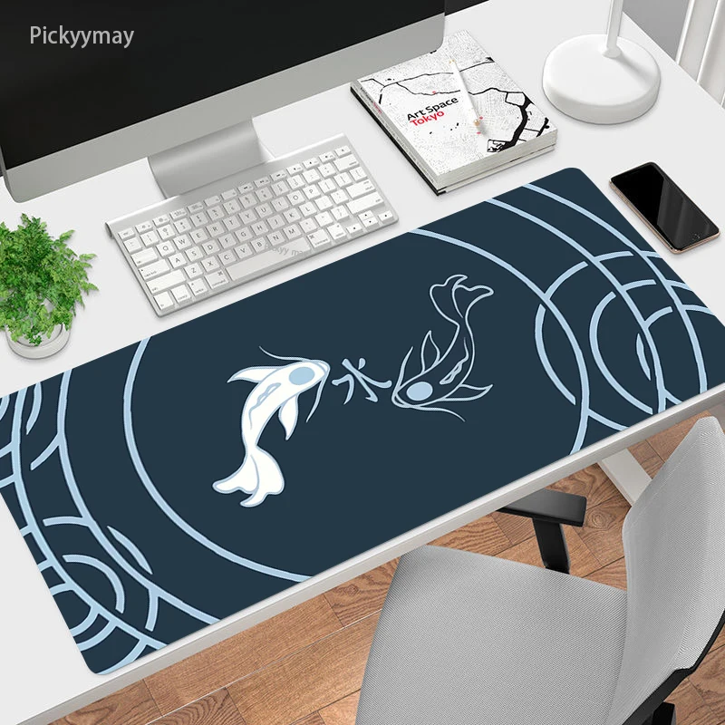 XXL Great Wave Off Mouse Pad Japanese Art Computer Gamer Locking Edge Mousepad Keyboard Office Deskmat Table Mats Non-slip Rug