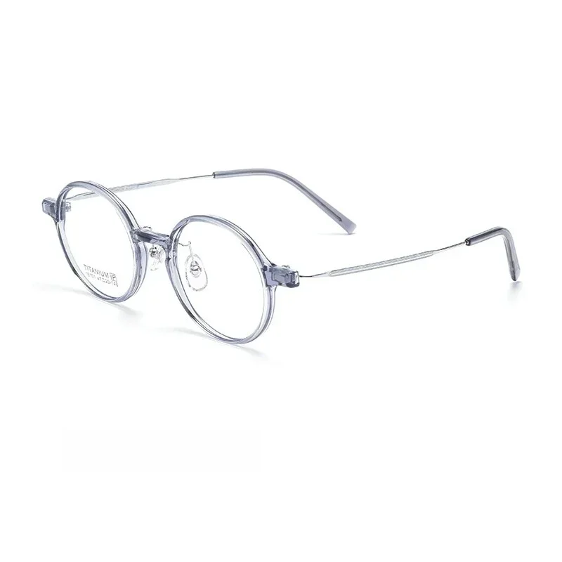 

Round Optical Prescription Eyeglasses Ultra-light Flexible Small Face Eyewear Pure Titanium Retro Myopia Frames Men and Women