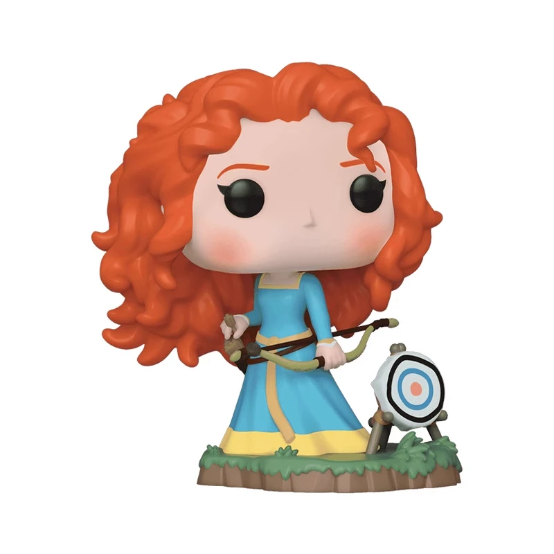 إصدار أصلي من FUNKO POP Disney Princess Brave Merida Elinor نموذج قابل للجمع لتزيين سطح المكتب