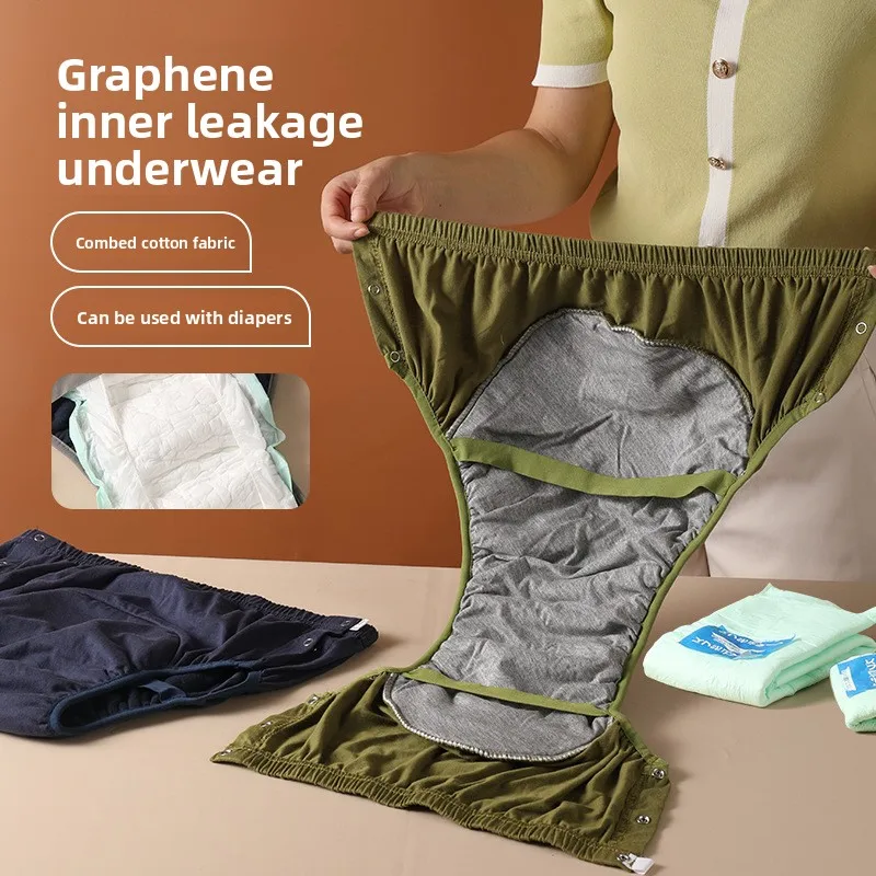 

2026 New Washable Cotton Incontinence Underwear for Seniors - Leakproof, Reusable Pull-Ups + 36-Count Urinary Pads Pack