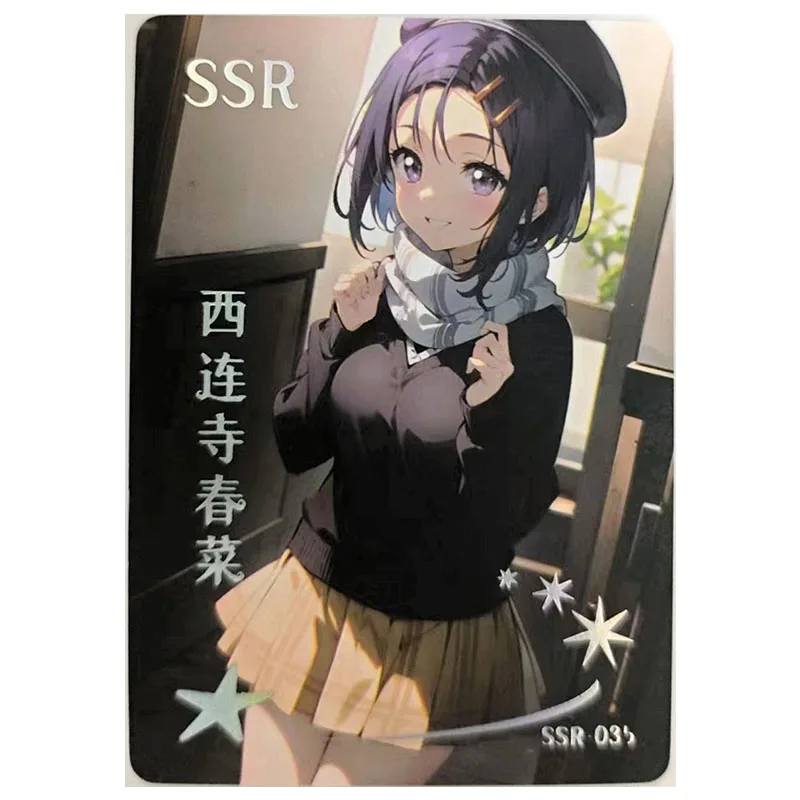 Anime Dea Storia Rare SSR Flash Card Kashiwazaki Sena Nishikigi Chisato Giocattoli per ragazzi Carta da collezione Regalo di compleanno