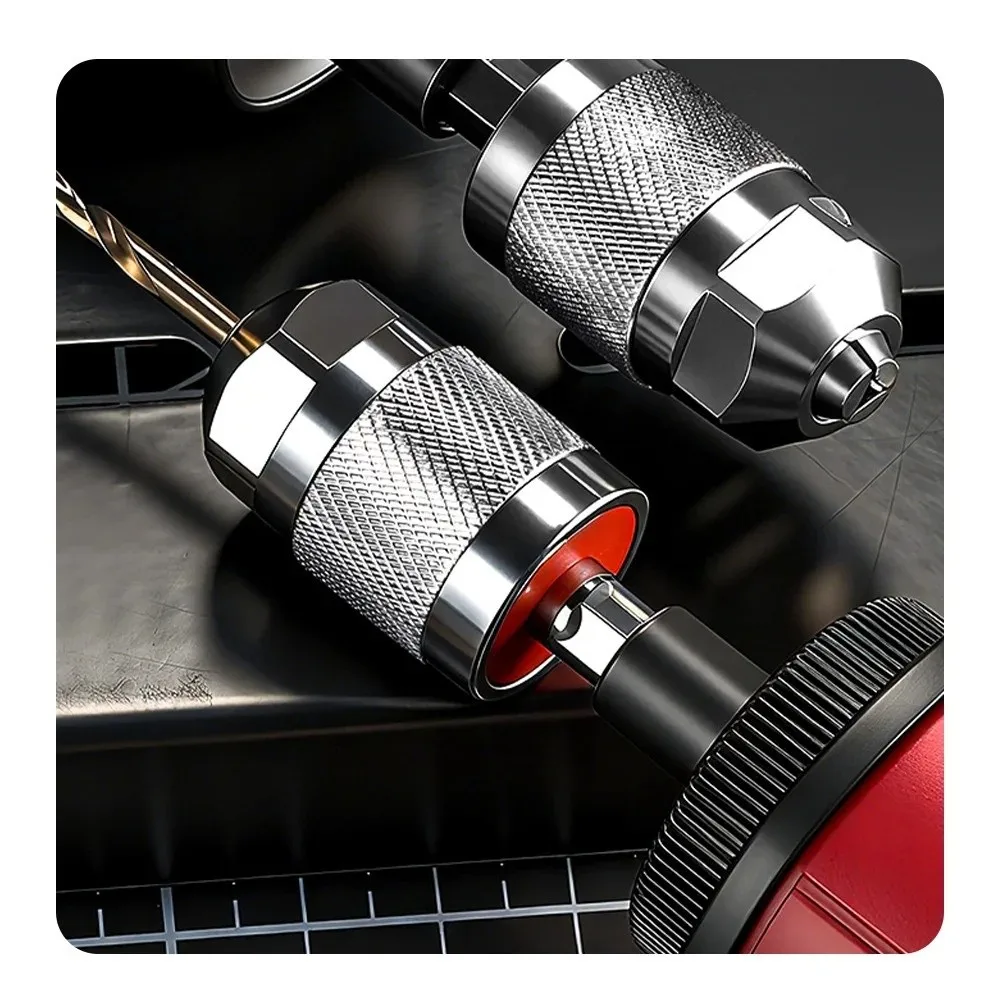 New Self-Tightening Drill Chuck Adapter Hexagonal Handle 1/4 Inch Quick Change Chuck 1.5-6.5mm Hex Shank 3-Jaw Chuck Power Tool