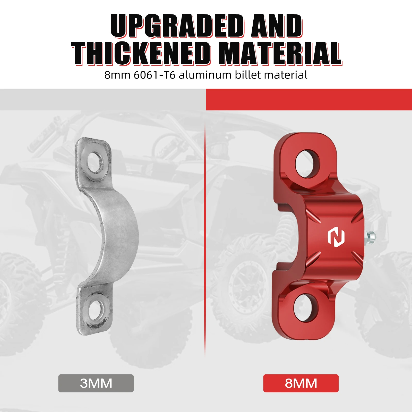 NICECNC Vordere Stabilisatorhalterungen für CAN Am Maverick X3 Max R 4x4 Turbo DPS 2017-2023 Aluminium UTV Zubehör – Detail 2