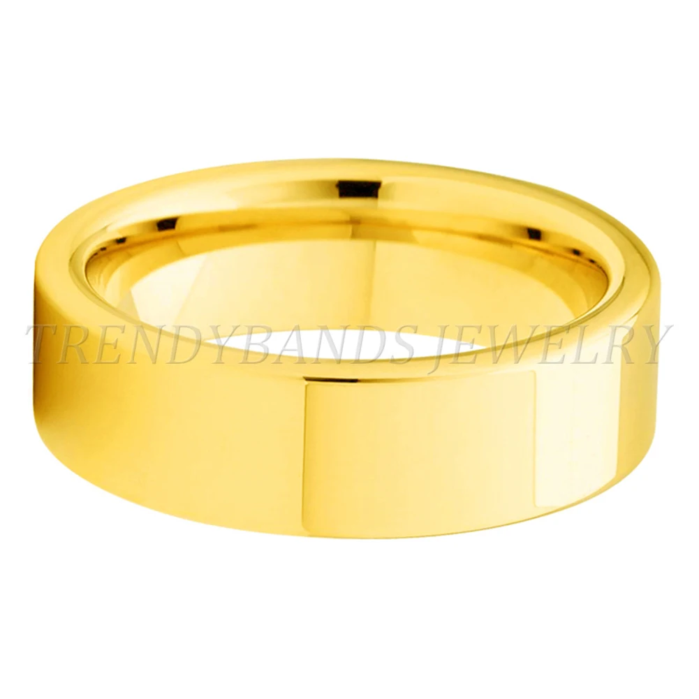 6mm 8mm Damen Herren Wolframcarbid Ring Ehering Großhandel Paar Jubiläumsgeschenk Hochglanzpoliert Glänzend Comfort Fit – Detail 4