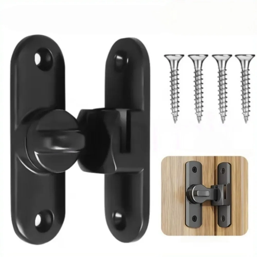 

90/180 ° Замок для откидной двери из алюминиевого сплава, пряжка для домашней безопасности, защелка для раздвижной двери, фурнитура для шкафов, ванной комнаты, туалета, болт замка