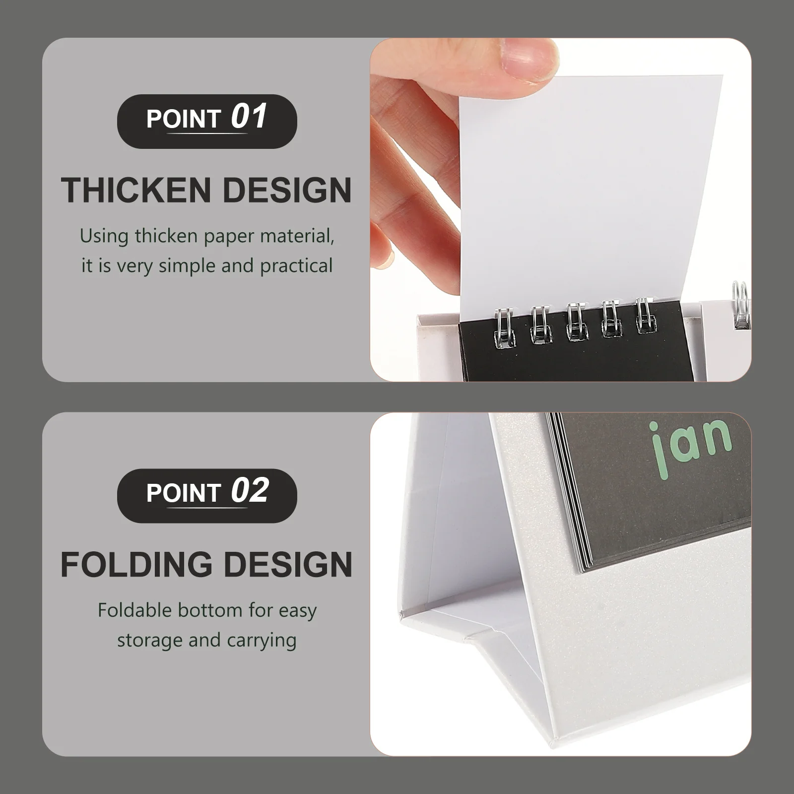 

Reusable Perpetual Desktop Calendar Modern White Reversible Countdown Score Board Chic Room Decor Countdown Calendar