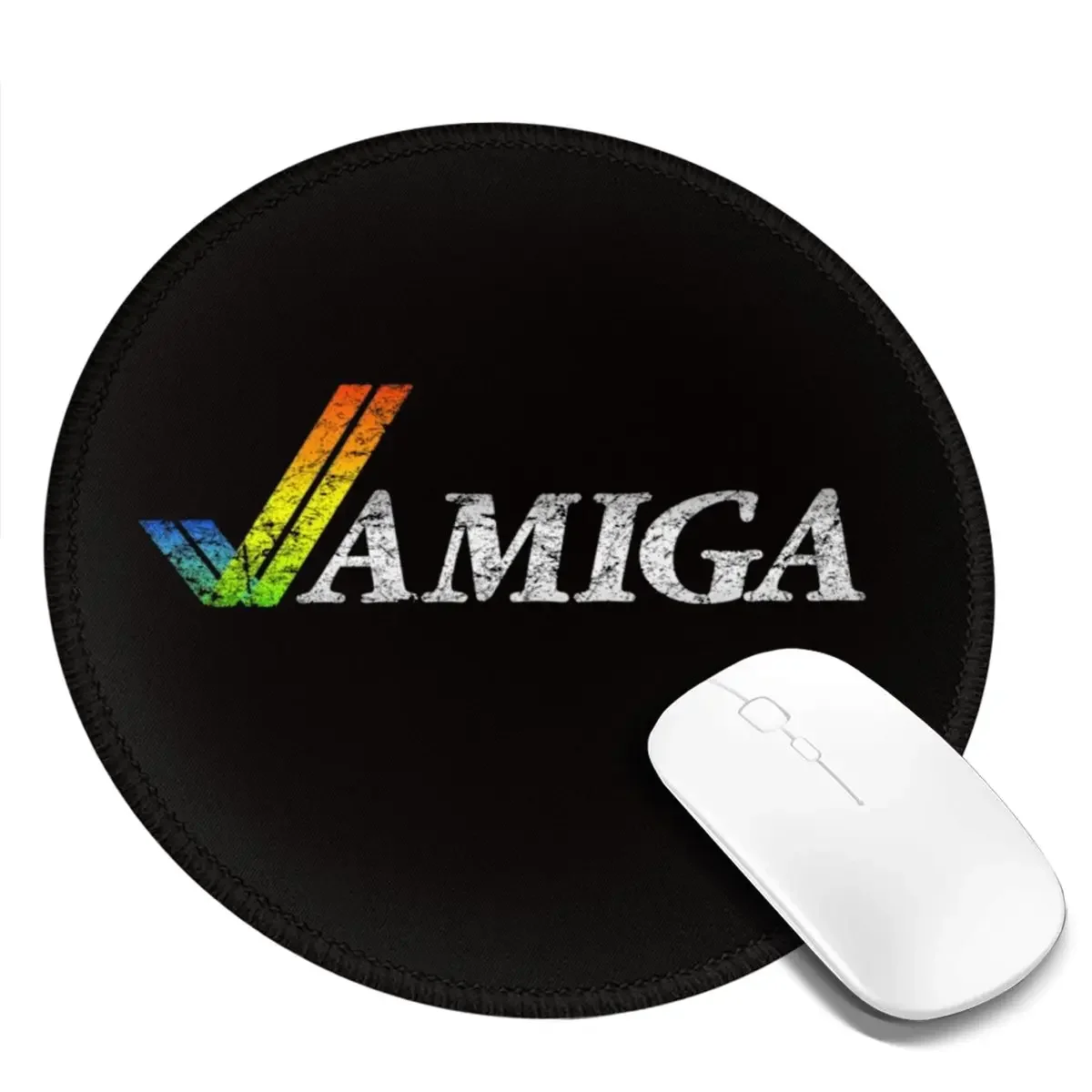 Amiga Gaming Round Mouse Pad Computer Keyboard Mouse Mat Gamer PC Desk Mat Office Table Mats