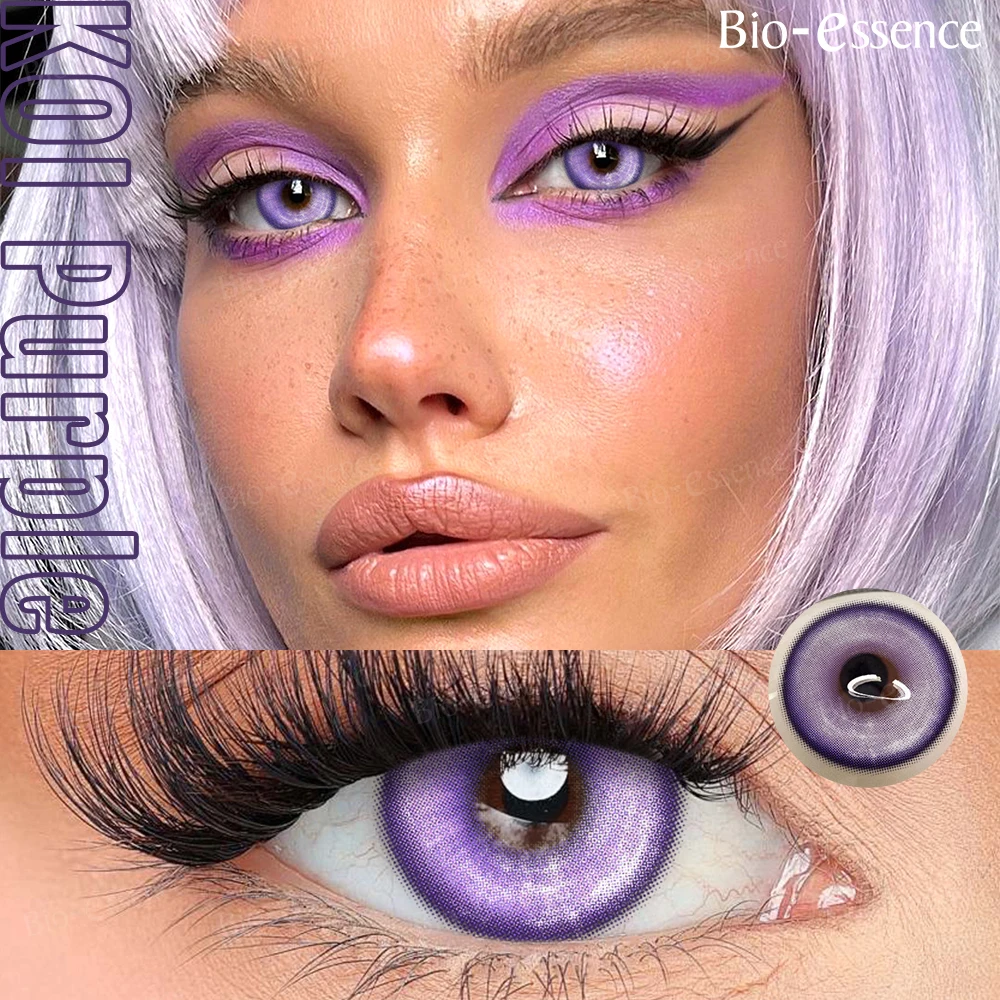 Bio-essence Contactlenzen 2 STKS Gekleurde Contactlenzen Cosplay Rode Lenzen 1 Jaar Mode Kleur Schoonheid Lenzen Feest Leuke Ooglens