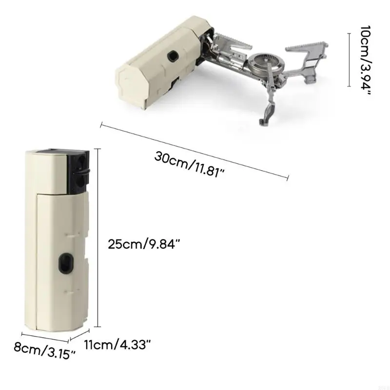 652F Camping Cassette Stove Lightweight Portable Folding Camp Stove  Foldable Cassette Stove for Home Outdoor Camping Hiking - Image 6