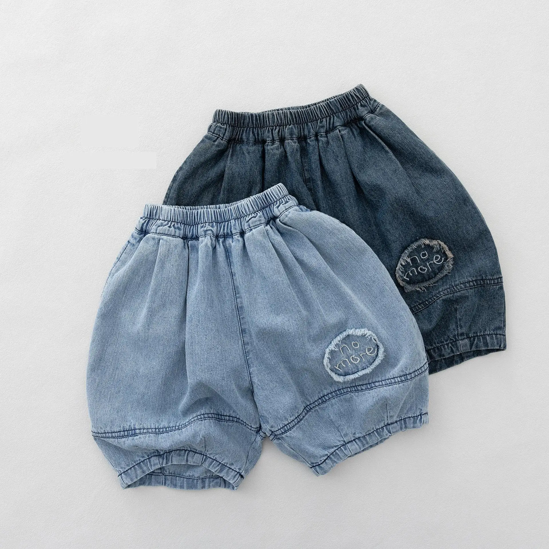 

2026 Summer New Children Denim Shorts Boys Loose Simple Shorts Jeans Baby Girls Casual Wide Leg Five Point Pants Kids Clothes