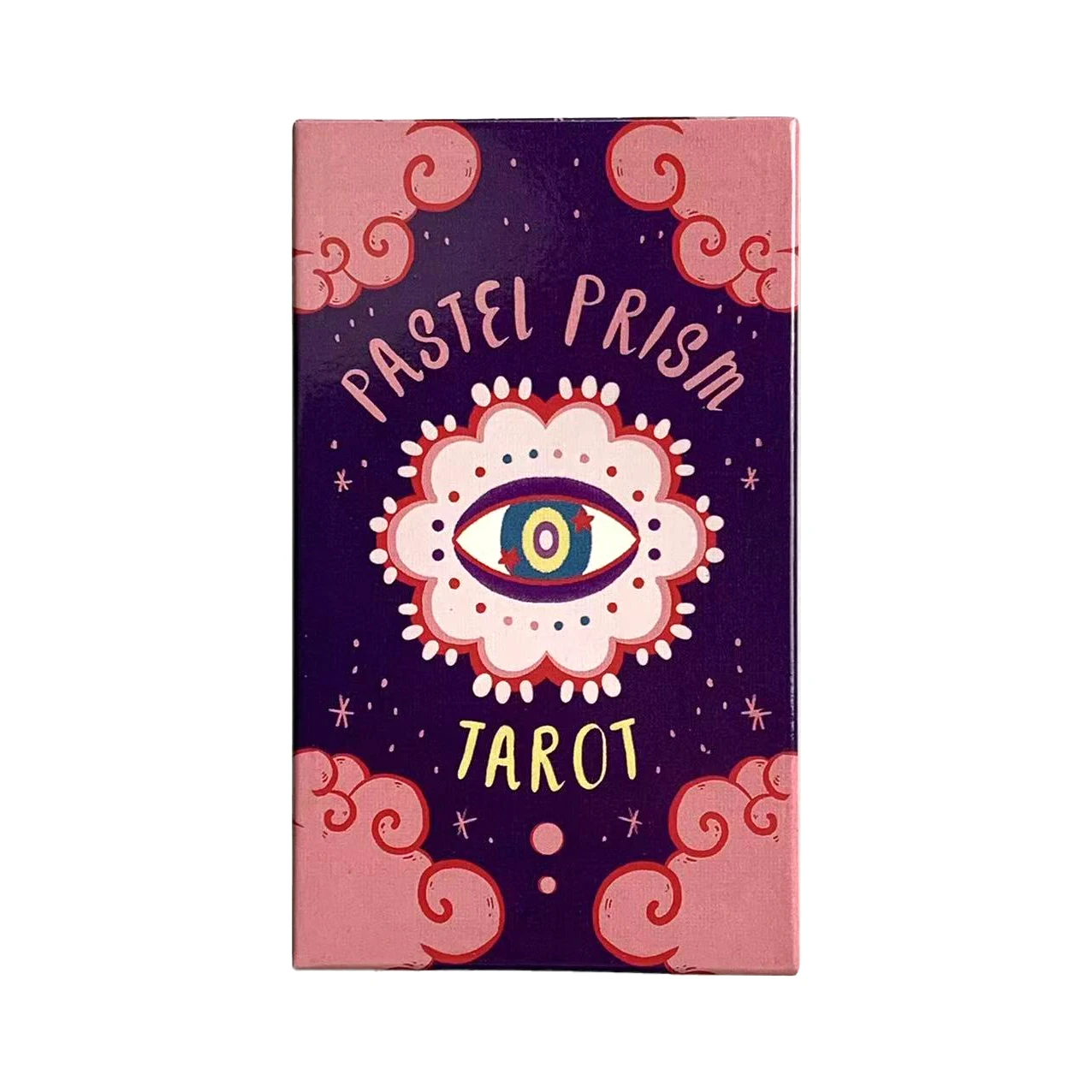 Cartas de tarô de prisma pastel 78 peças cartas imbuadas com os tons calmantes de uma paleta de cores rosa e azul celeste cartas de jogo