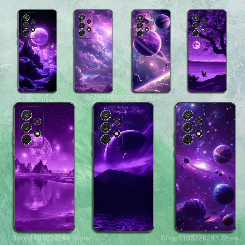 

Art Aesthetic Purple For Samsung S9,S10,S20,S10,S21,S25,S24,S23,Ultra,FE,Plus,Lite,Soft Silicone Black Case