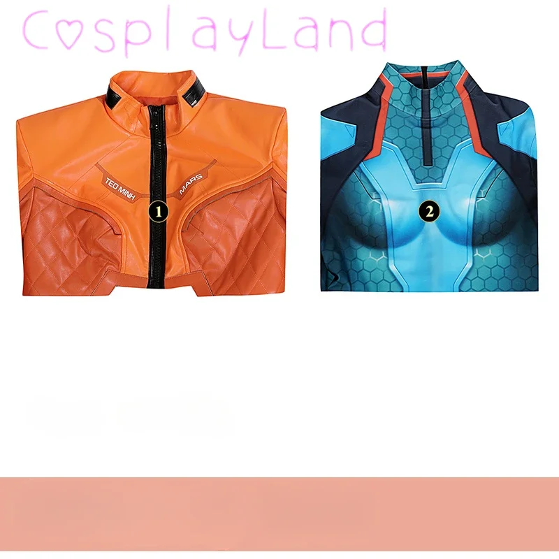 Gioco OW 2 Juno Costume Cosplay Cappotto Tuta Outfit Set completo Formato personalizzato Halloween Natale Gioco di ruolo Abito da donna Alta Qulity