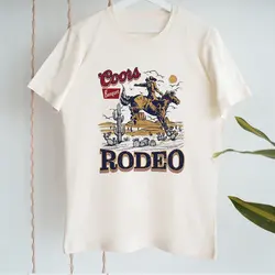 Camiseta estampada de vaquero occidental Vintage, camisa Retro de los años 90, camisetas de Rodeo de gran tamaño, regalo fresco del Salvaje Oeste