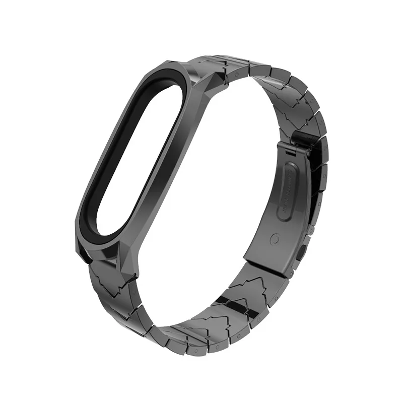 Metal Strap for Xiaomi Band 3 4 5 6 7 NFC Stainless Steel Bracelet for Miband 3 4 Gold Silver Smart Watchband Wristband Luxury