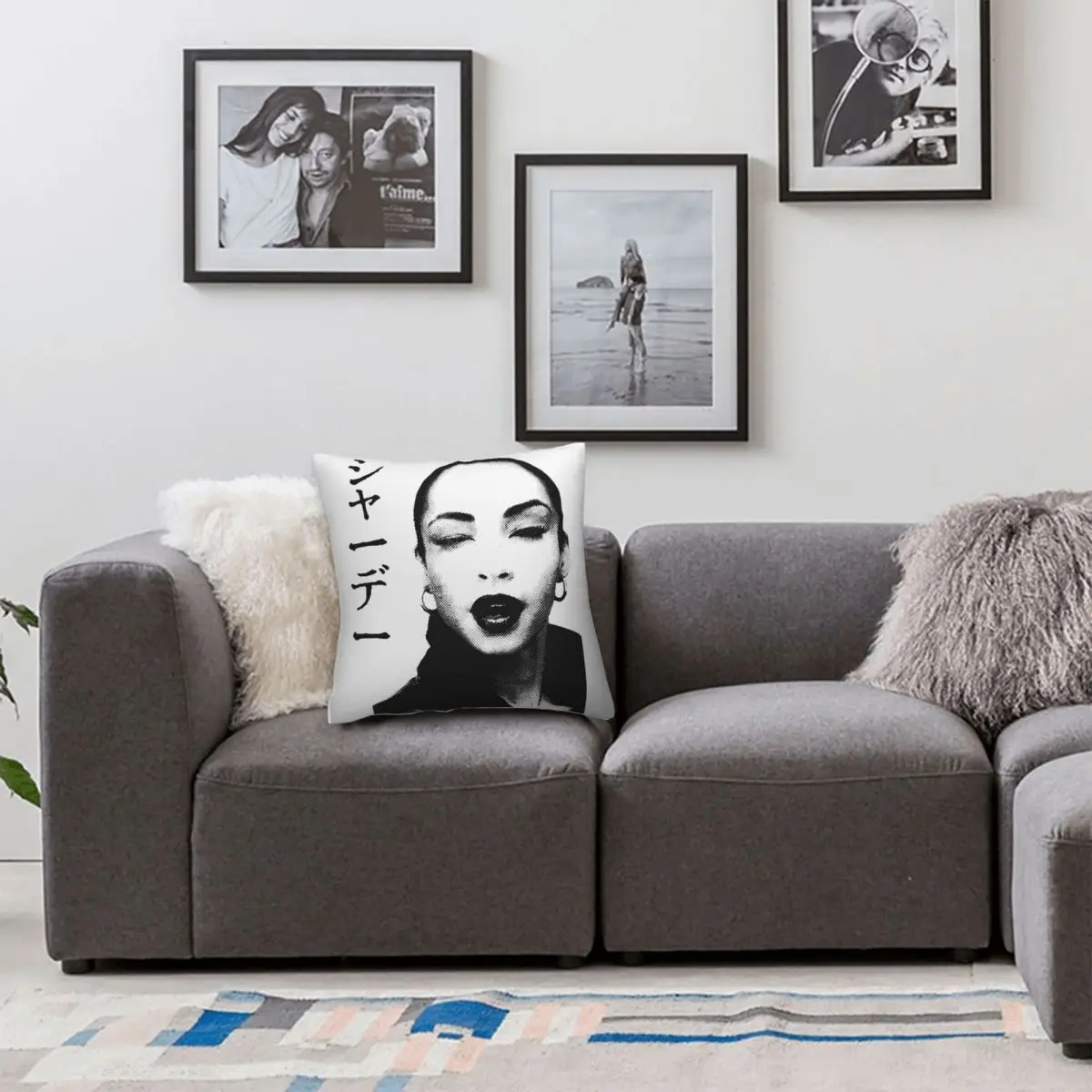 S-Sade Adu Singer Pillowcase Double-sided Printing Polyester Cushion Cover Decor Throw Pillow Case Cover Car Zipper 18''