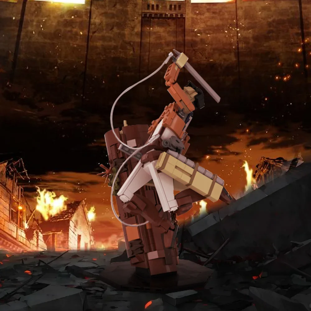 MOC Angriffs Titaneds Levi Ackermans Bausteine Modell Film Ziegel Colossus Riesen TitanS DIY Zusammengebautes Spielzeug kinder Geschenk