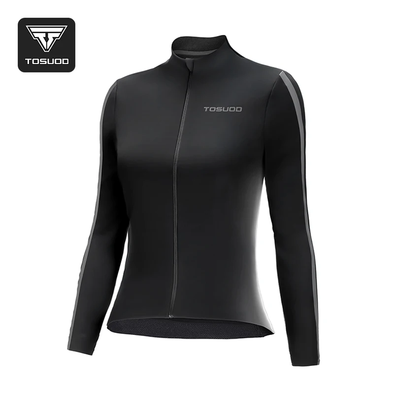 

TOSUOD Windproof Thermal Women's Cycling Jersey, Winter Fleece Long Sleeve Suit for Mountain Road Bike Riding Jacket