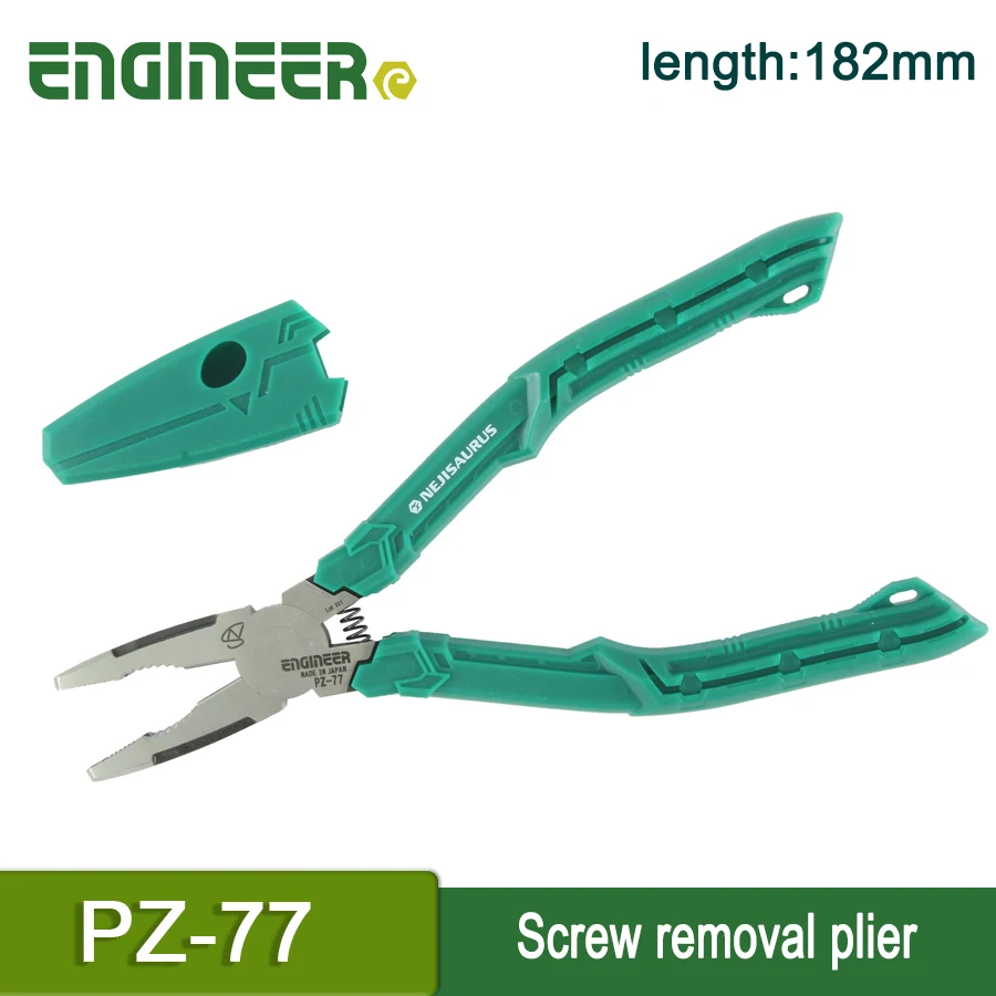 ENGINEER Heavy Duty Screw Extractors 182mm with Cutting Edge Non-slip Jaws for Quick Removal of Damaged Screws PZ-77