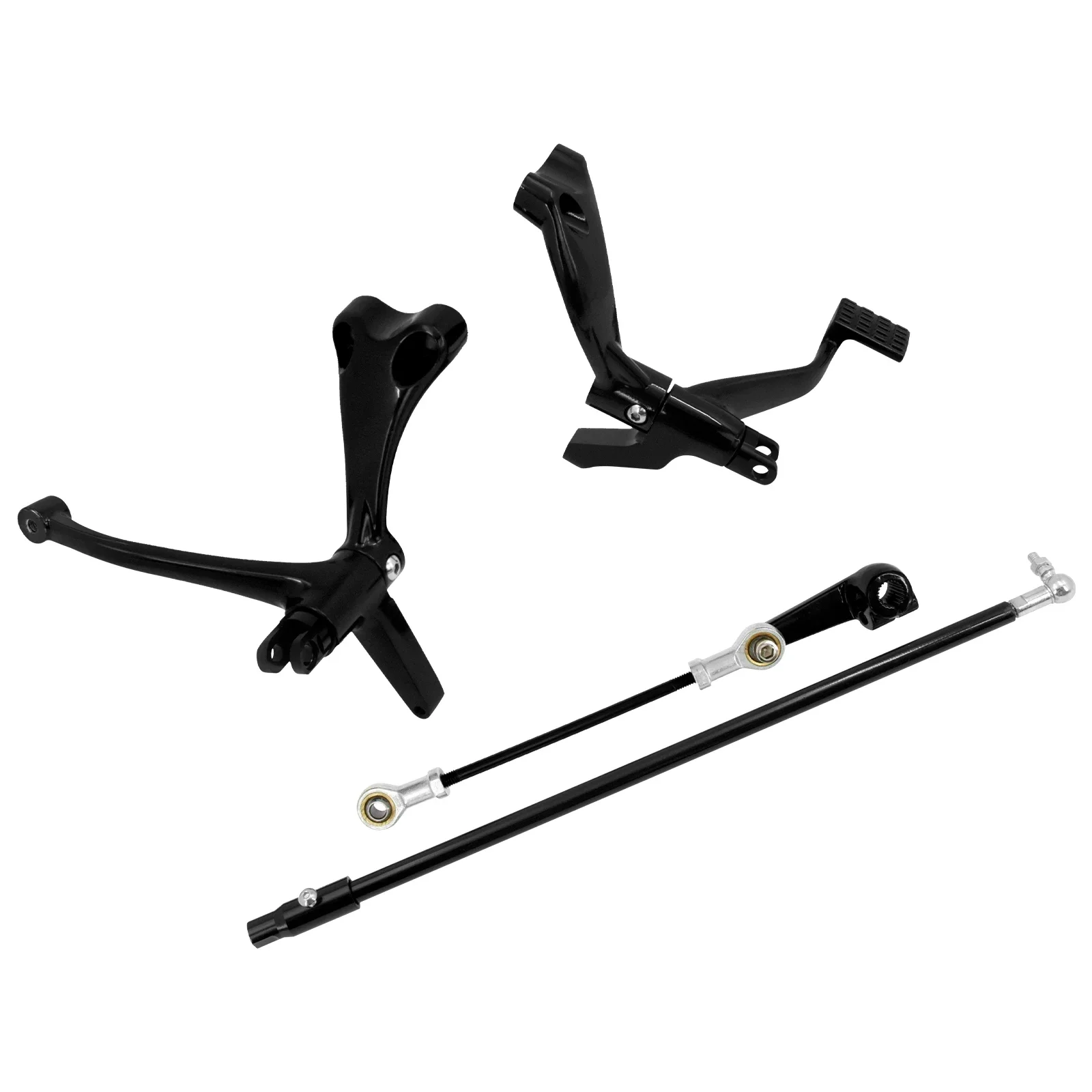 Motorcycle Black Forward Controls Set With Front Brake Levers Linkage Kit For Harley Sportster XL 72 48 883 1200 Iron 2014-2023