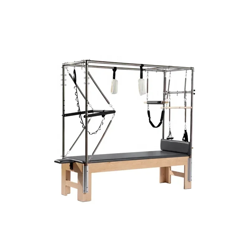 

Deren Pilates EquipmentStainless Steel Full Elevated Full Tower Core Bed Training Fitness Yoga Equipment Wood Pilates Maple Cadi