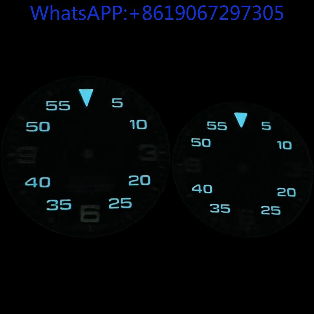 28.5/31mm Pilot 369 Arabic Air Sports Diving Watch Dial Suitable for NH35/36 Automatic Movement Blue Lume NH35 Case Mod Parts