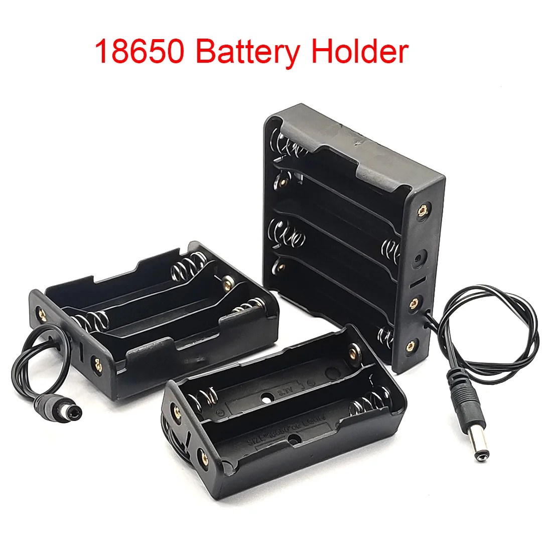 18650 Battery Holder 2x 3x 4x 18650 Battery Case 18650 Box Storage Case Series With DC 5.5x2.1mm DIY