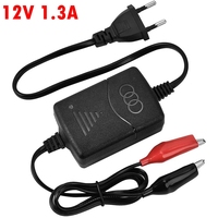 12V 1.3A Smart Motorcycle Charger For 7AH 10AH 12AH VRLA AGM Gel Lead Acid Battery Toy Car Electric Sprayer EU Plug AC 100-220V