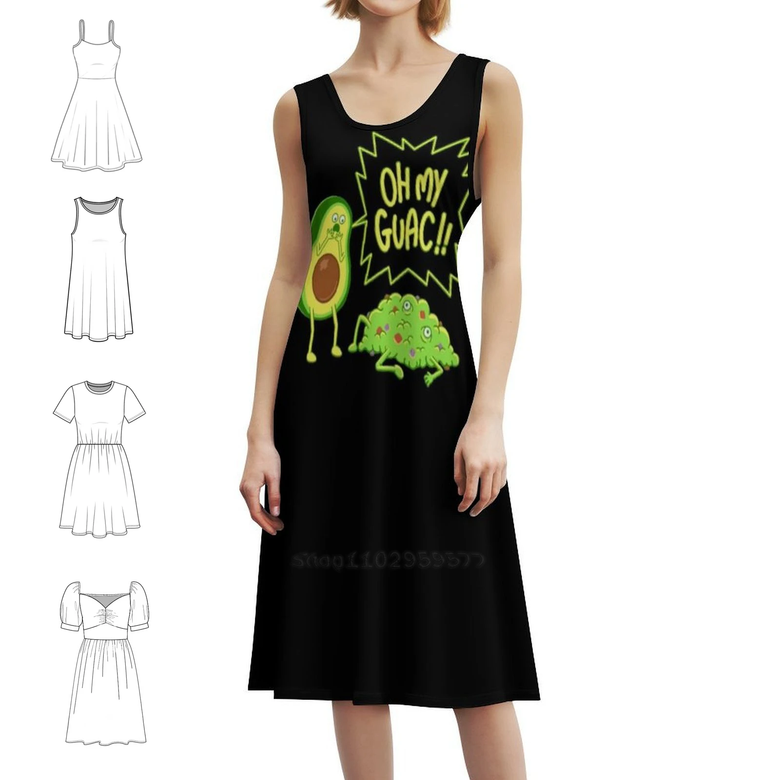 

Oh My Guac авокадо забавные цитаты еды женская уличная одежда праздничное платье модная клубная одежда с принтом для женщин гуакамоле авокадо