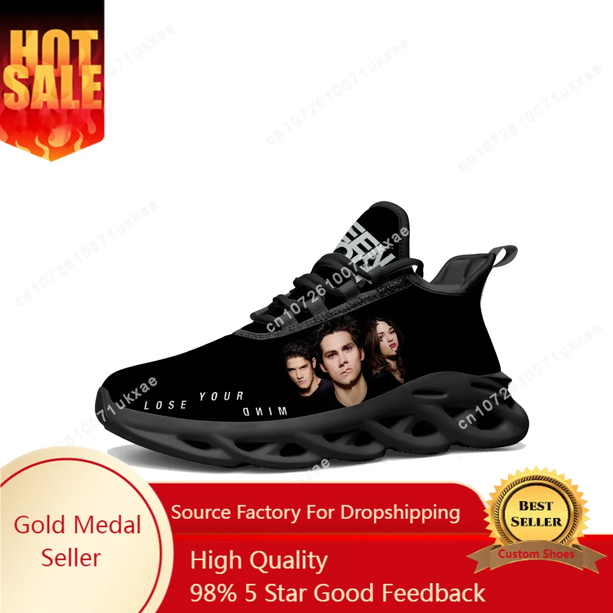 

Teen Wolf Stiles Stilinski Flats Sneakers Mens Womens Sports Shoes High Quality Sneaker Lace Up Mesh Footwear custom made Shoe