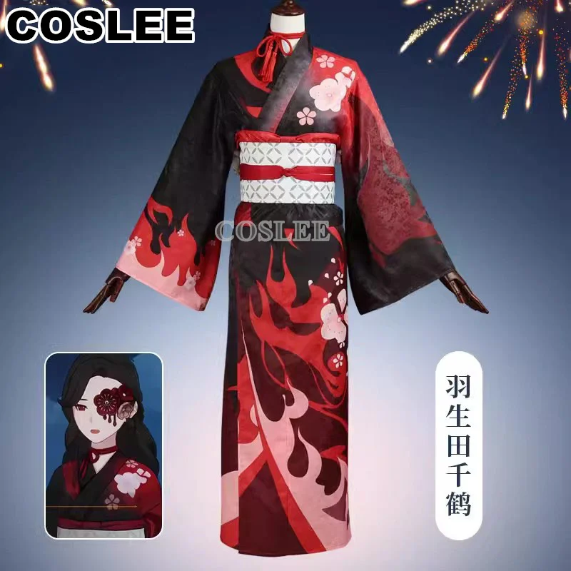 COSLEE Hanyuuda Chizuru Cosplay Costume Genshin Impact Kimono Uniform Dress Game Suit Halloween Party Outfit Women New