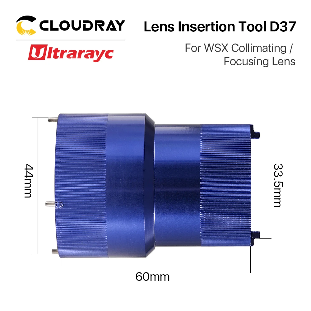 Ultrarayc WSX Laser Đầu Ống Kính Chèn Vào Dụng Cụ Cho D37mm Tập Trung/Collimating Ống Kính Loại Bỏ Và Lắp Đặt