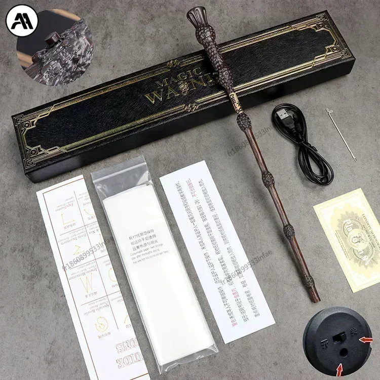 عصا هاريز فاير - دعامة سحرية متوهجة لأداء المسرح، هدية لعب الأدوار في الهالوين وعيد الميلاد