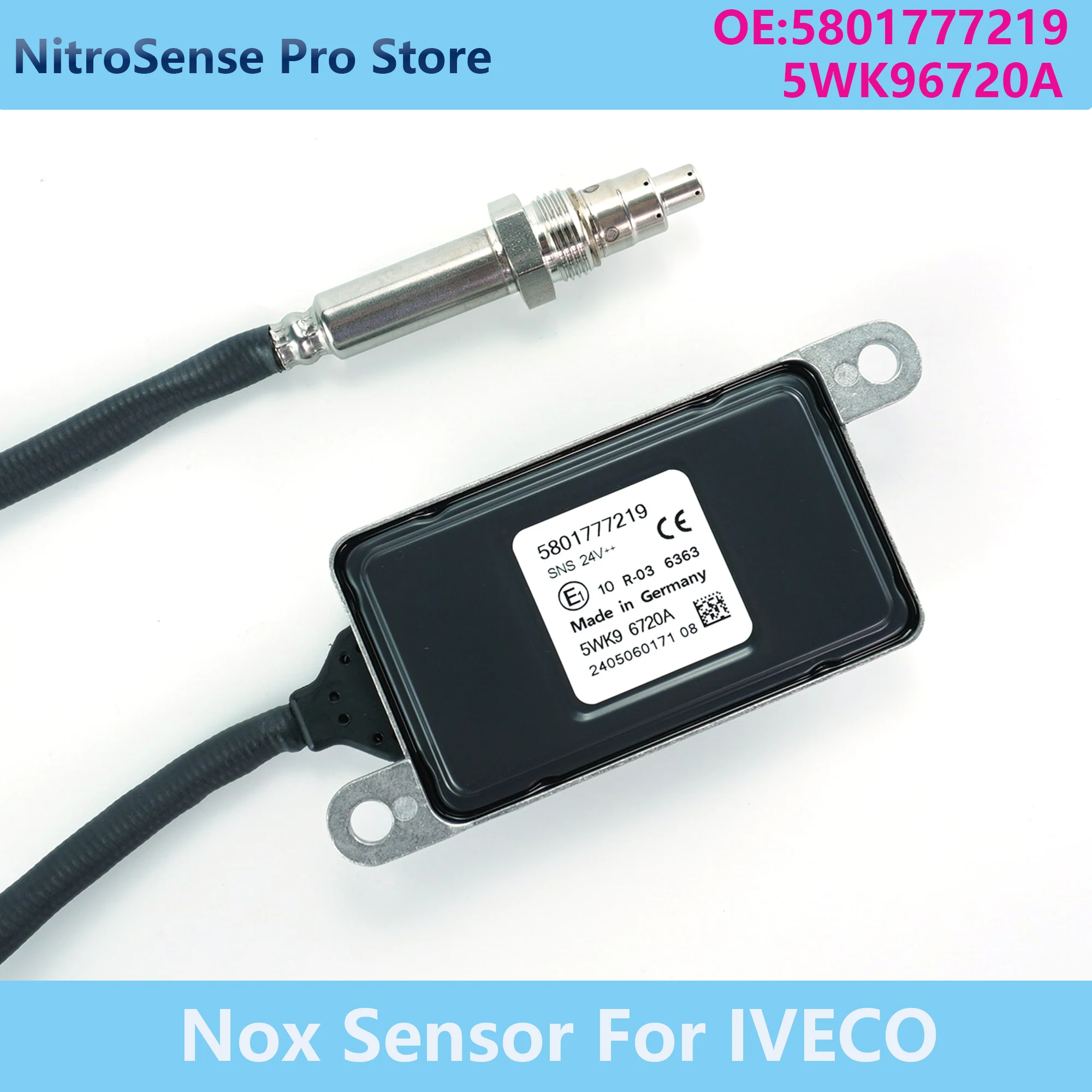 

5WK96720A 5801777219 Good Price New Nitrogen Oxide Sensor 24V For IVECO Trucks Buses Diesel Euro 6 Stralis Tra NOx Sensor