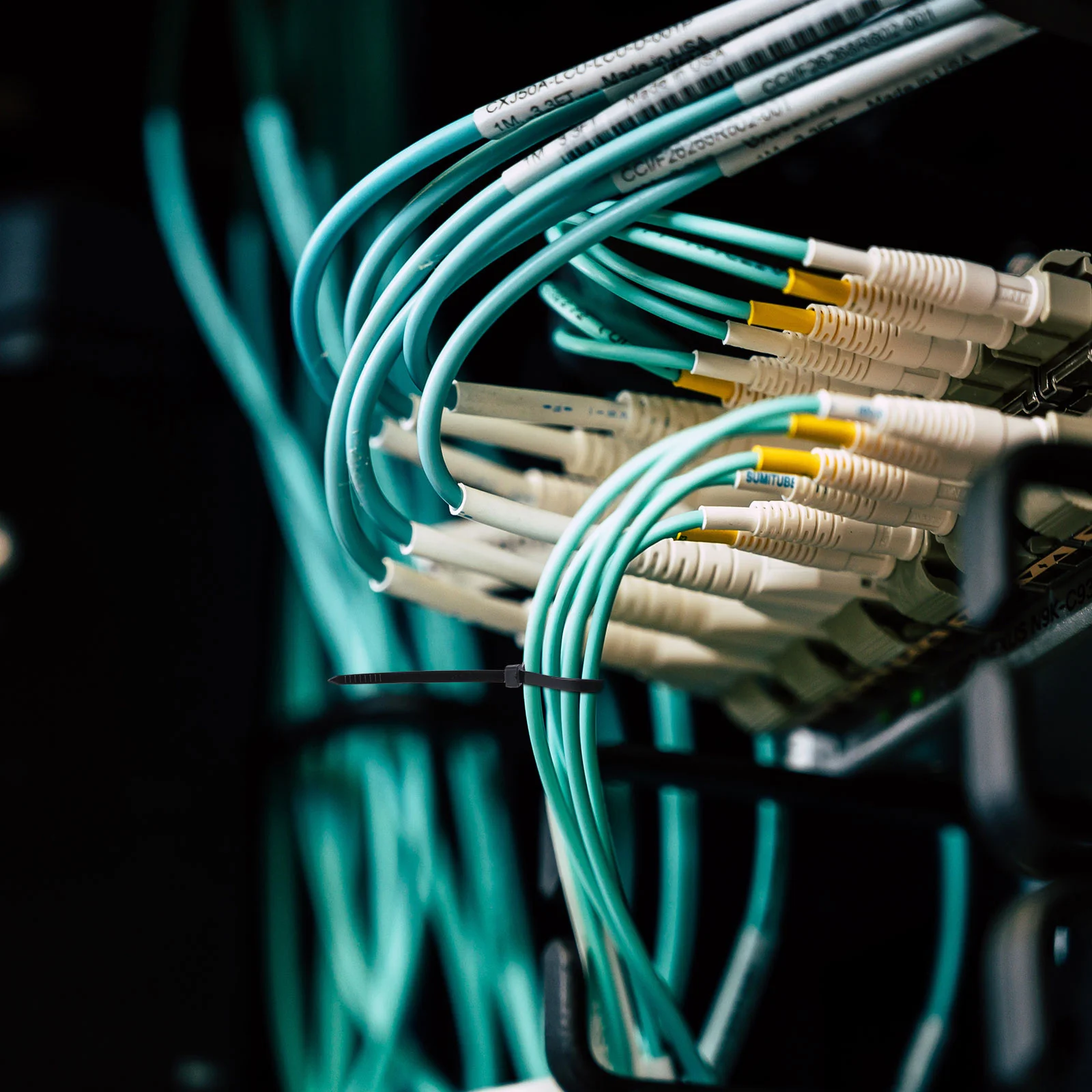 100 قطعة من أربطة كابلات النايلون ذاتية القفل بسحاب ربطات كابل مرنة متينة لإدارة الأسلاك للاستخدام الداخلي والخارجي #1