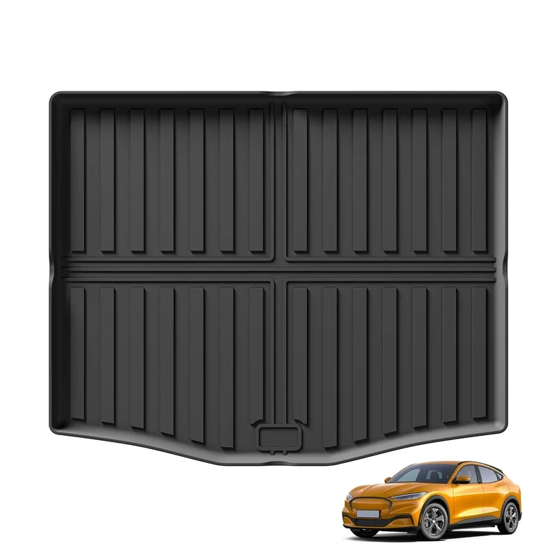 Use for Mustang Mach-E 2021-2027 Rear Seat Backrest Protective Pad Cargo Liner Trunk Mat Car Interior Accessories Black