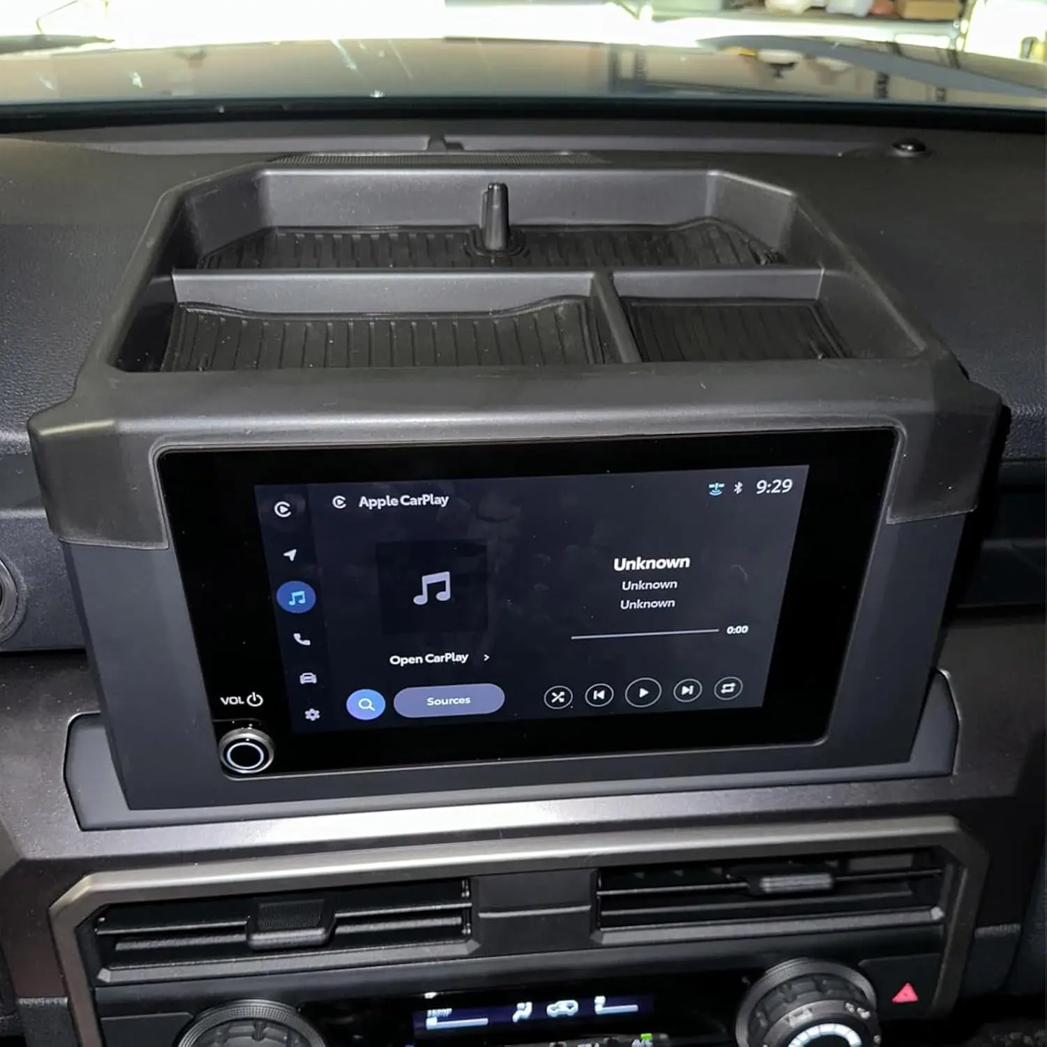 

RUNROAD Dash Organizer Tray for 2024-2025 Toyota Tacoma ABS Console Organizer Car Anti-Slip Mat 8" Screen Compatible Accessories