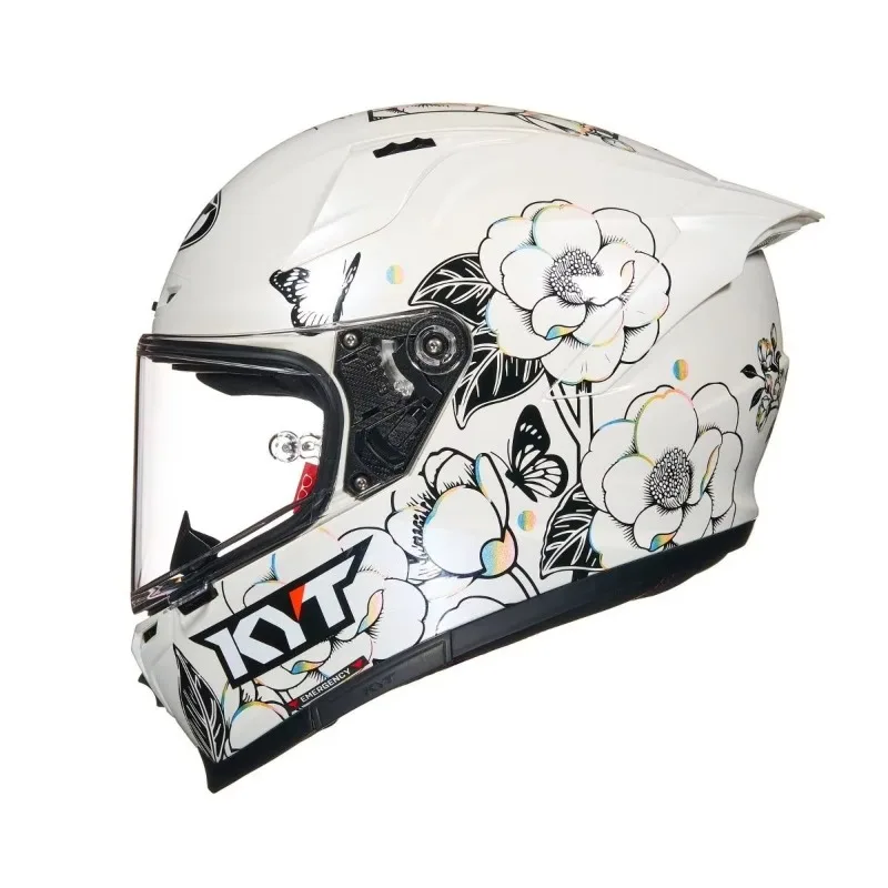 HOT KYT ST Carbon Fiber Motorcycle Helmet Professional Track Racing Helmet Lightweight Capacete Kyt Men Capacete De Motocicleta
