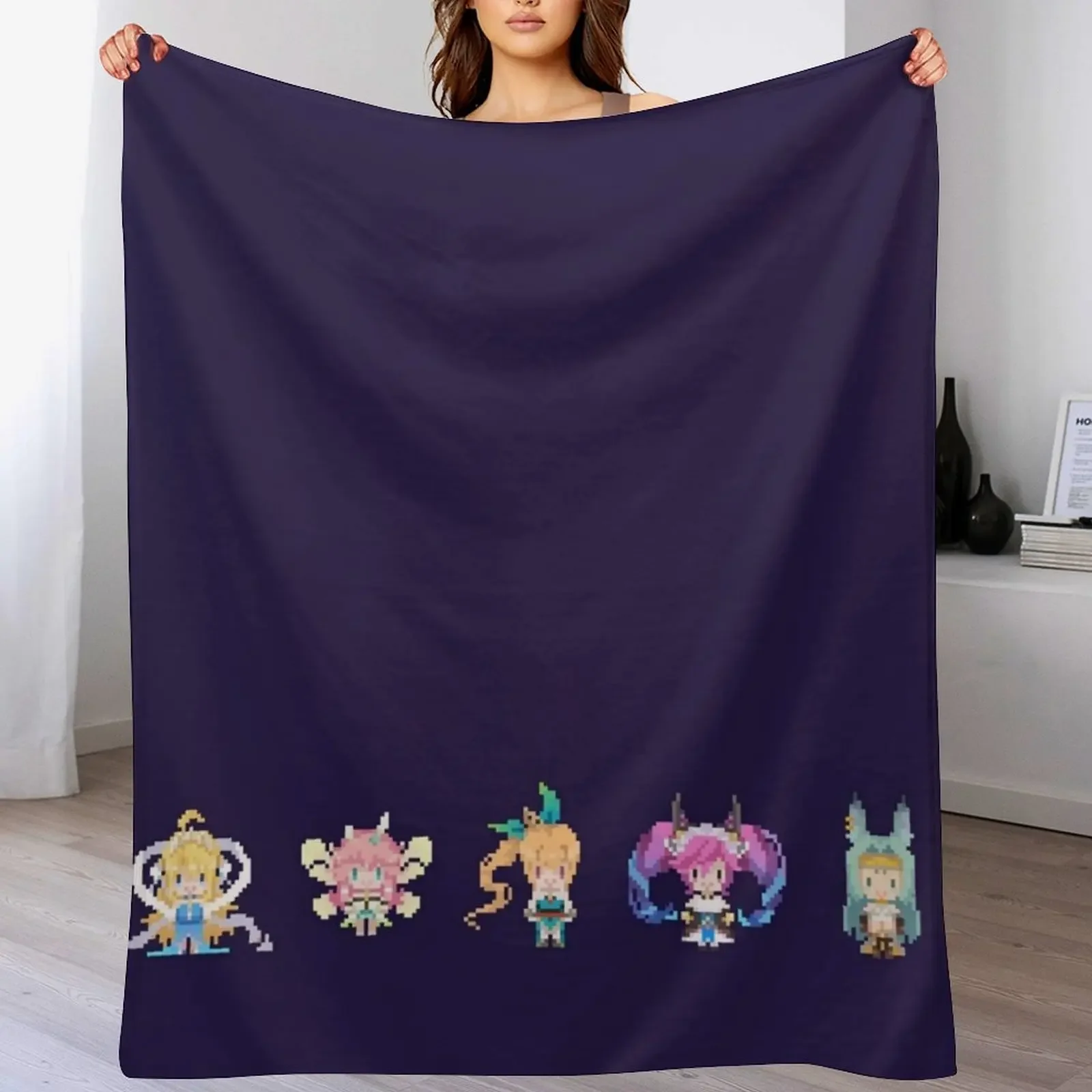 

[ Dragalia Lost ] Main Squad Throw Blanket Luxury Designer Summer Flannel Retros Blankets