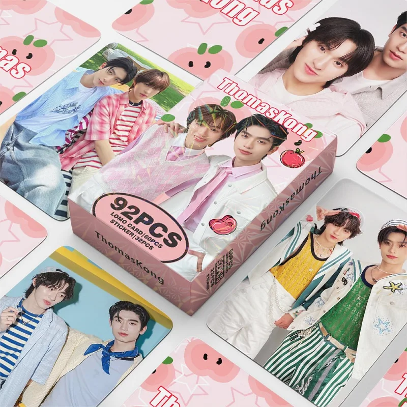 

92Pcs ThomasKong Thai Star CP Lomo Cards Set - HD Photo Cards With Decorative Stickers Fan Collection Cards Ideal Gift