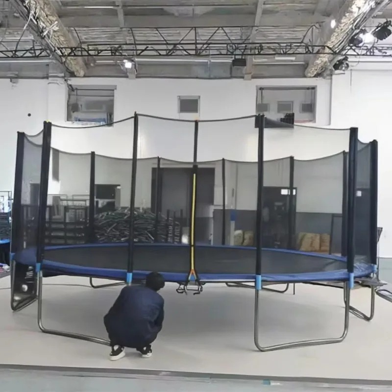 

Commercial Grade Foldable Fitness Trampoline - Large Steel Guard Design, Heavy-Duty for Kids & Adults Home Outdoor Jumping