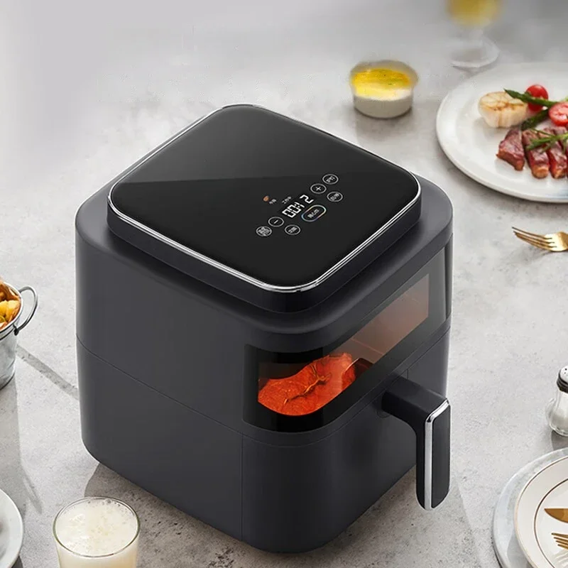 carbon baking air fryer far infrared penetration heating no turning over household 6L smart touch steam tender frying 220V