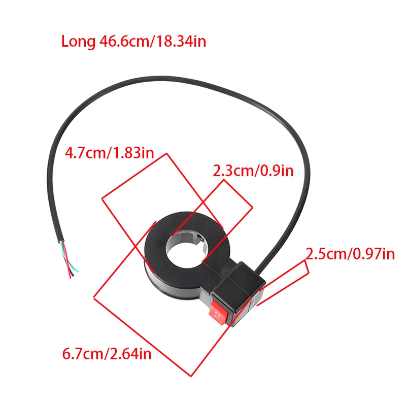 Electric 3 Speed Module Handlebar 3 Gear Switch Shift For Motorcycle E-bike Scooter Motorcycle Switch Universal Button Accessory