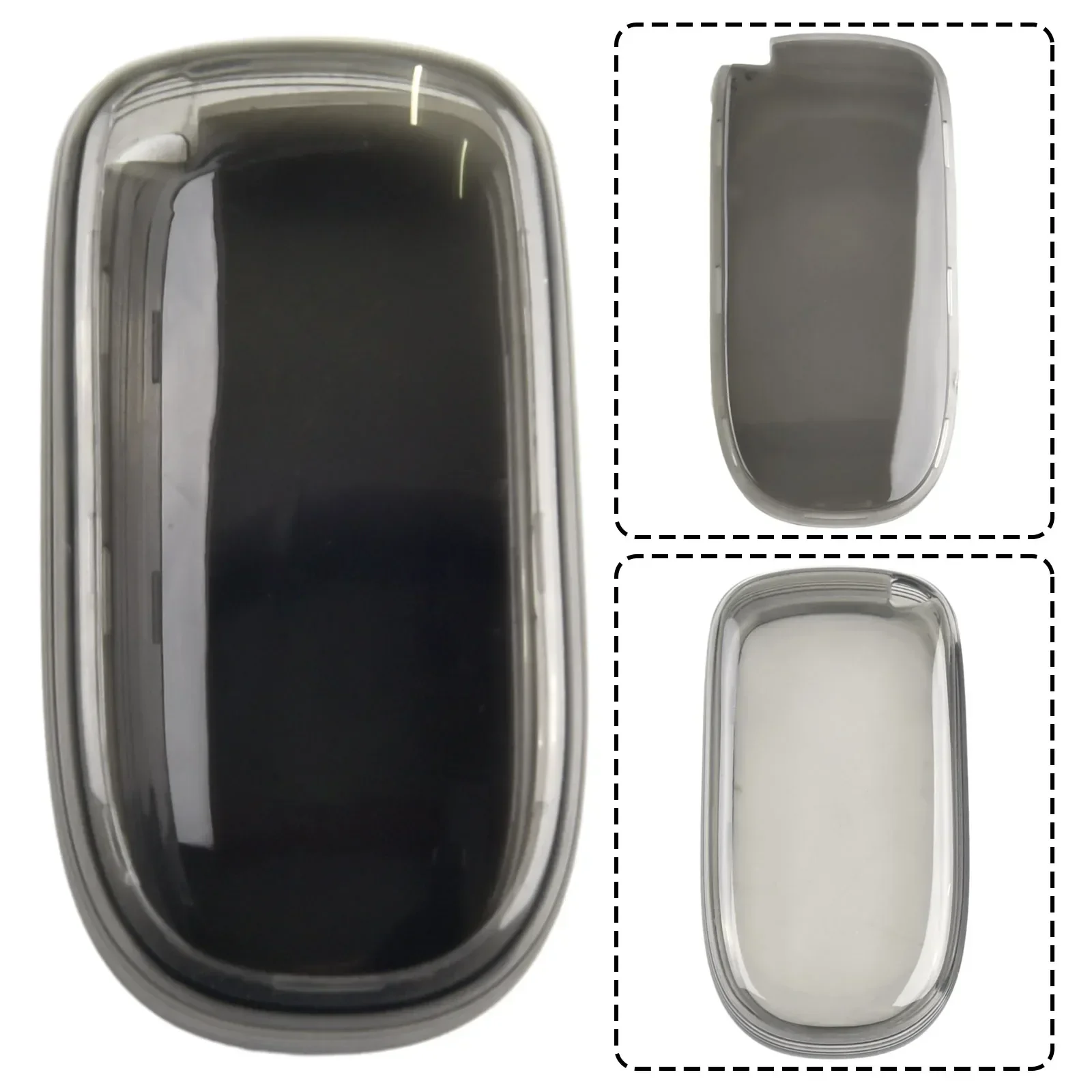 Juste de clé de voiture transparente noire pour Jeep, Grand, TraffFor, Renegade, Dodge, chargeur, étui à clés en TPU